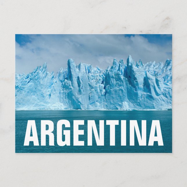 Postal Lago Azul, Hielo Y Cielo (Anverso)