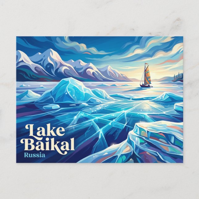 Postal Lago Baikal Rusia (Anverso)