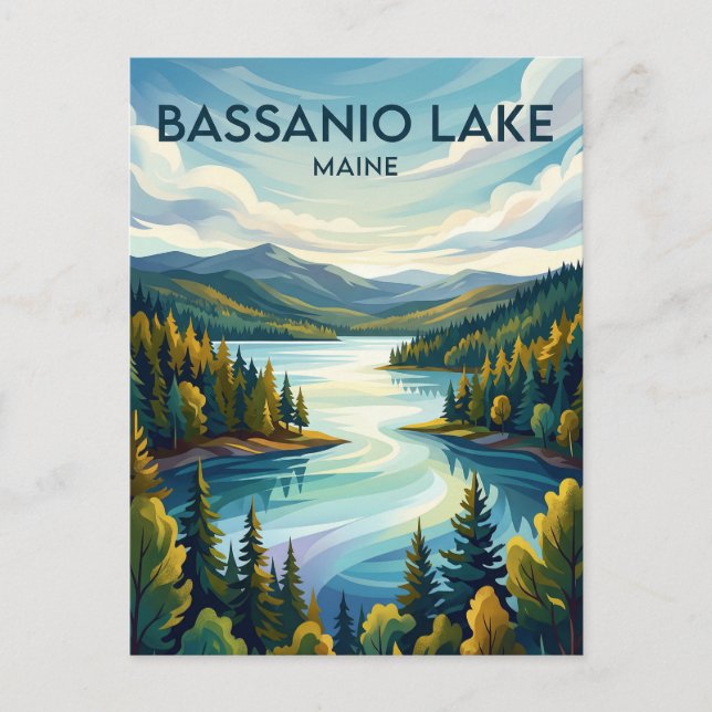 Postal Lago Bassanio EE. UU. (Anverso)