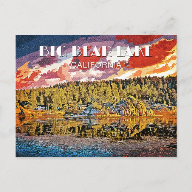 Postal Lago Big Bear (Anverso)