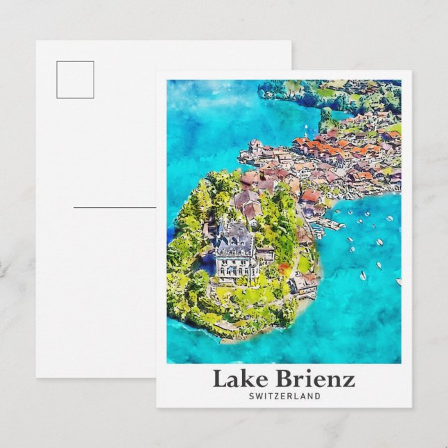 Postal Lago Brienz Suiza (Anverso / Reverso)