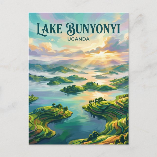 Postal Lago Bunyonyi Uganda (Anverso)