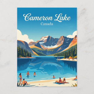 Postal Lago Cameron Canadá