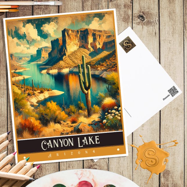 Postal Lago Canyon, Arizona | Pintura de época (Subido por el creador)