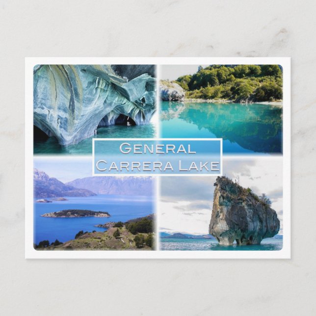 Postal LAGO CARRERA GENERAL - Argentina (Anverso)