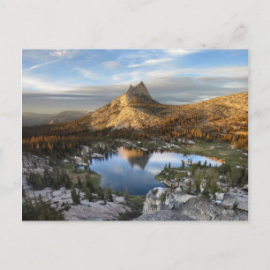 Postal Lago Catedral y Pico - Camino Yosemite John Muir