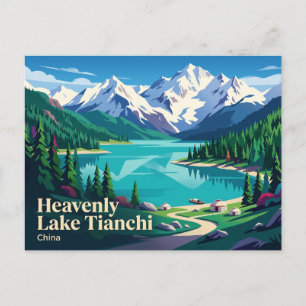 Postal Lago Celestial Tianchi Xinjiang, China