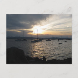 Postal Lago Champlain al atardecer