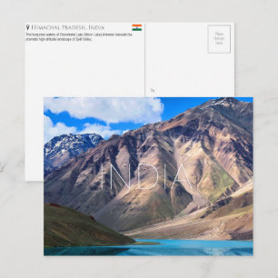 Postal Lago Chandratal, Valle de Spiti, Viajes a India