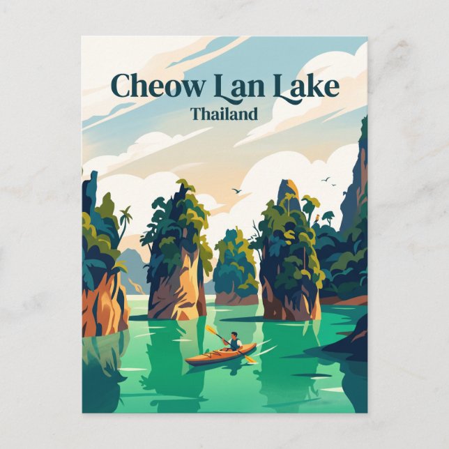 Postal Lago Cheow Lan Tailandia (Anverso)