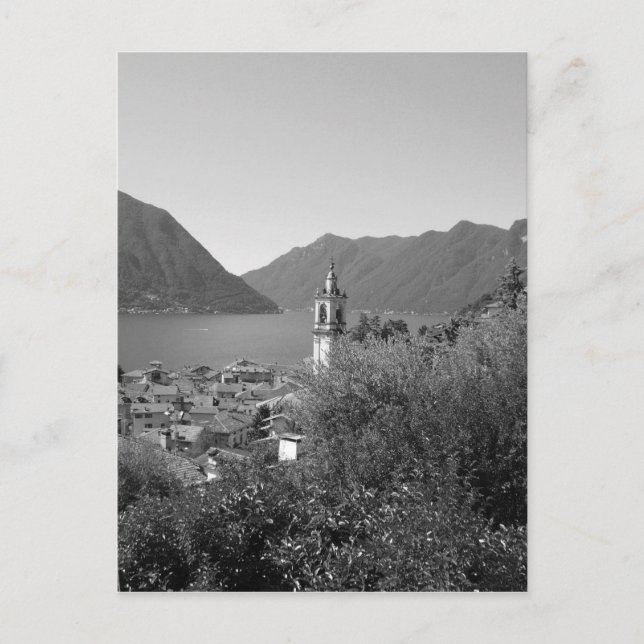 Postal Lago Como de B&W (Anverso)