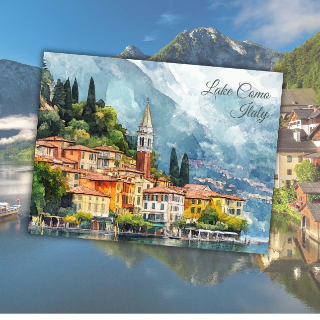 Postal Lago Como Italia Vacaciones Europa Art Keepsake (Subido por el creador)