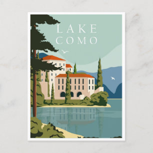 Postal Lago Como Italia Viaje de época retro