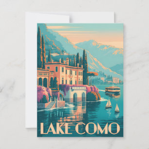 Postal Lago Como Vintage
