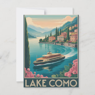 Postal Lago Como Vintage