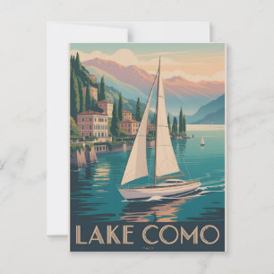 Postal Lago Como Vintage