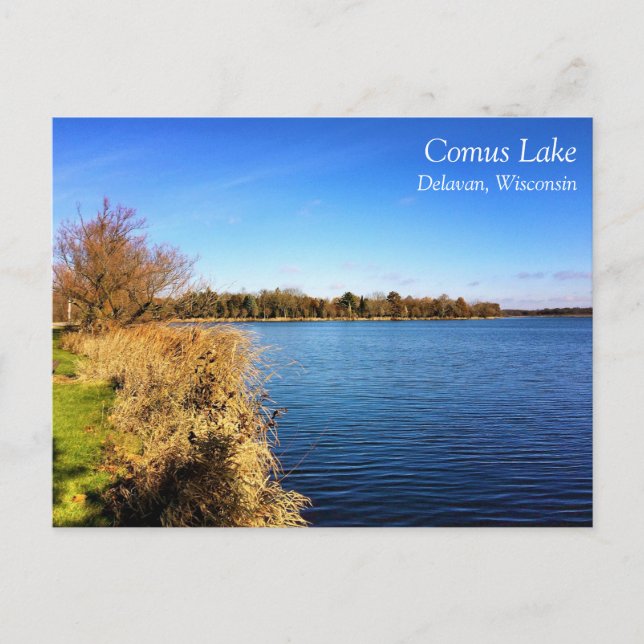 Postal Lago Comus, Delavan, Wisconsin (Anverso)