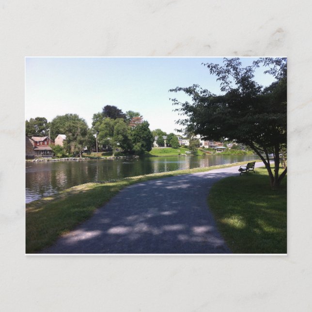 Postal lago de aguas termales de senderos appalaches (Anverso)