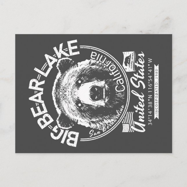 POSTAL LAGO DE BEAR GRANDE CALIFORNIA - LAGO DE BEAR GRAN (Anverso)