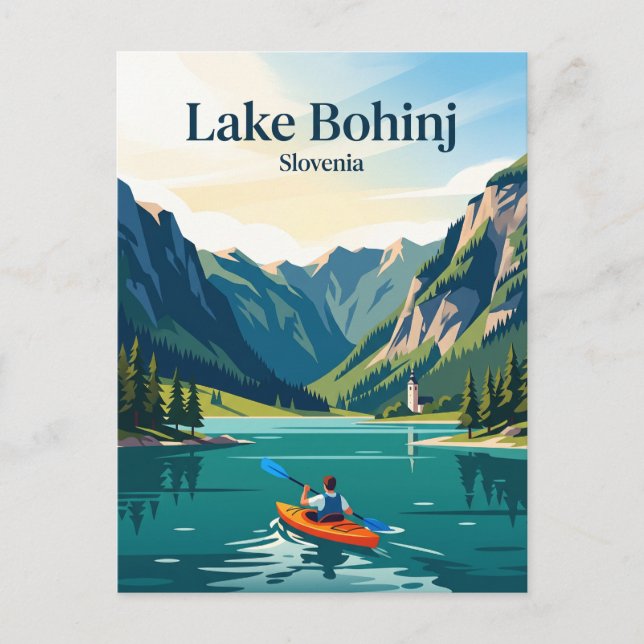 Postal Lago de Bohinj, Eslovenia (Anverso)