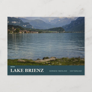 Postal Lago de Brienz y costa del Oberland bernés