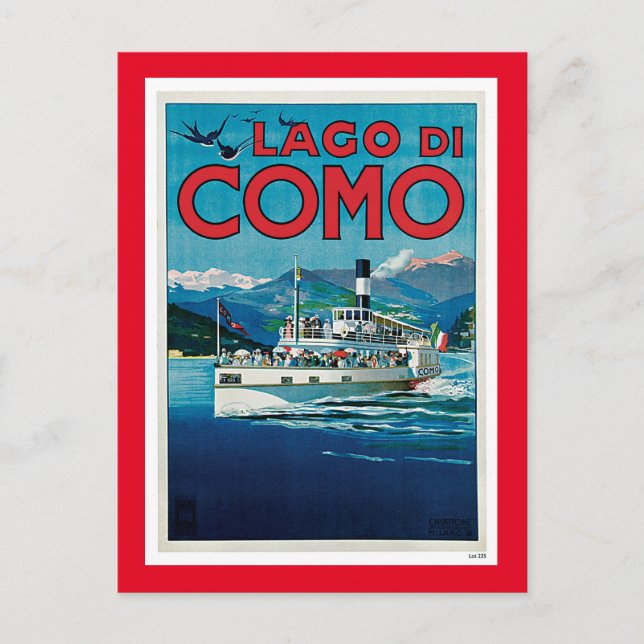 Postal Lago de Como (Anverso)