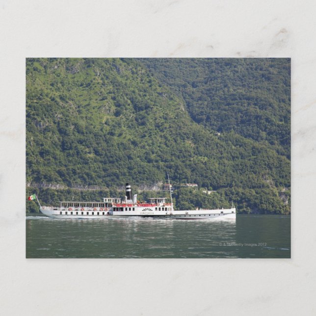 Postal Lago de Como, barco de ferry (Anverso)