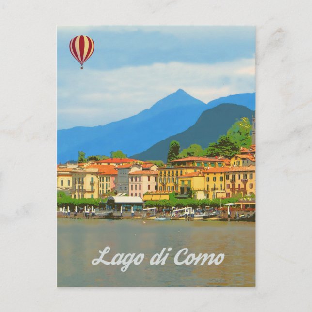 Postal Lago de Como, Italia (Anverso)