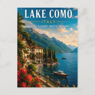 Postal 🌊 Lago de Como Italia Lujo a orillas del lago