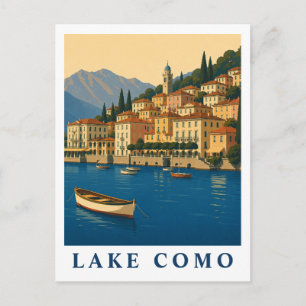 Postal Lago de Como Italia Viaje Antiguo Lagos Italianos