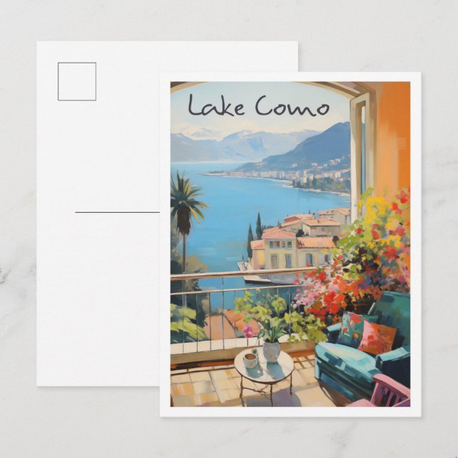 Postal Lago de Como Italia Viajes  (Anverso / Reverso)