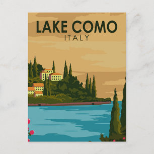 Postal Lago de Como Italia Vintage