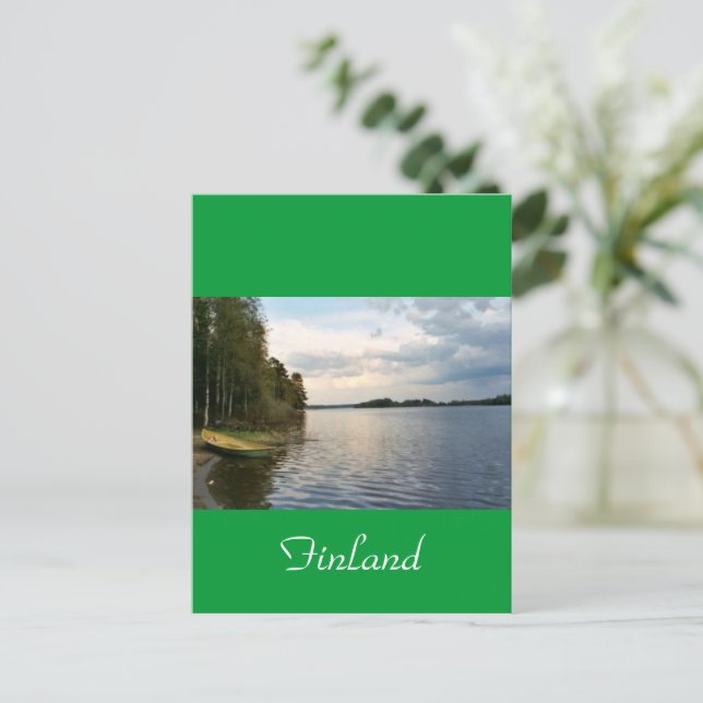 Postal Lago de Finlandia (Anverso de pie)