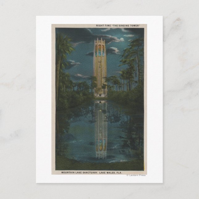 Postal Lago de Gales, FL - Vista del Lago Mt. y cantos (Anverso)