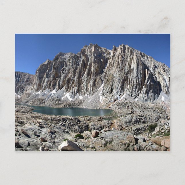 Postal Lago de guitarra y Monte Whitney - John Muir Trail (Anverso)