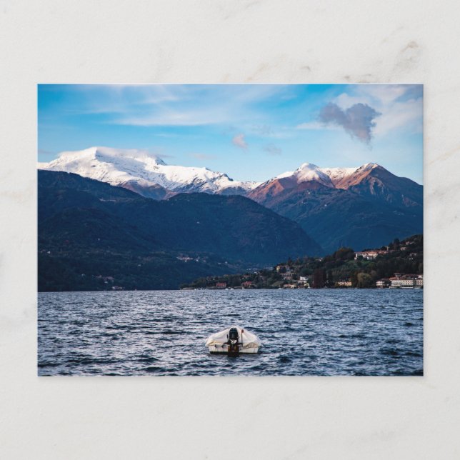 Postal Lago de orta en el norte de italia (Anverso)