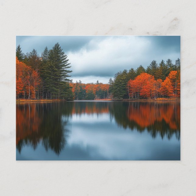 Postal Lago de Otoño (Anverso)