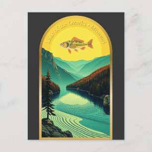 Postal Lago de Ozarks Misuri retro