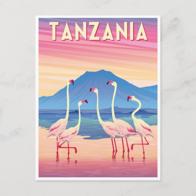 Postal Lago de Tanzania África (Anverso)