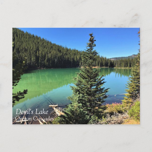 Postal Lago del diablo, Oregón (Anverso)