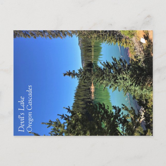Postal Lago del diablo, Oregón (Anverso)
