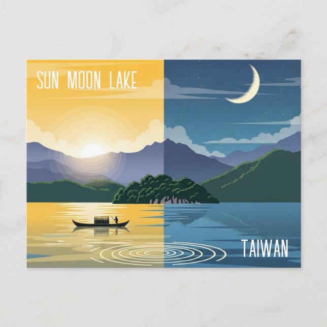 Postal Lago del Sol y la Luna Taiwán (Anverso)