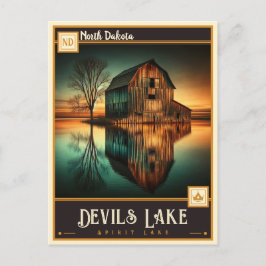 Postal Lago Devils, Dakota del Norte | Vintage