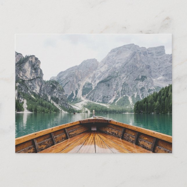 Postal Lago di Braies, Pragser Wildsee - Lake Prags Italy (Anverso)