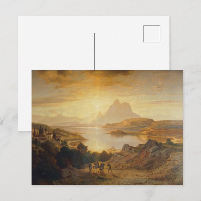 Postal Lago di Lugano - Albert Zimmermann (Anverso / Reverso)