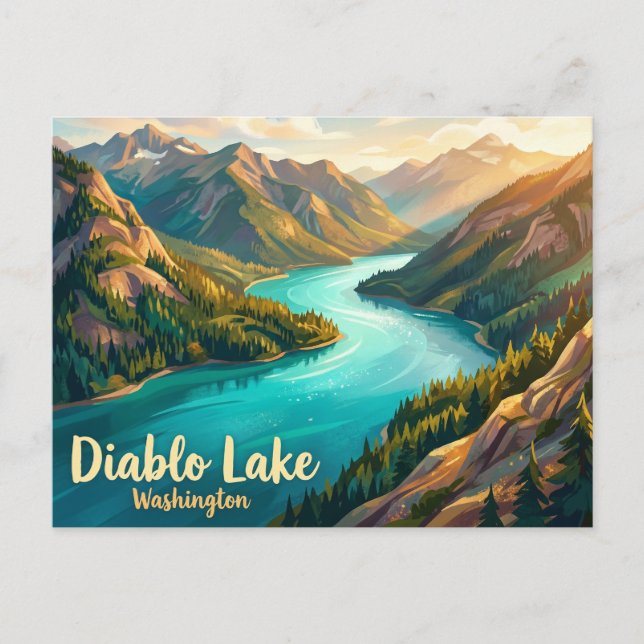 Postal Lago Diablo EE. UU. (Anverso)