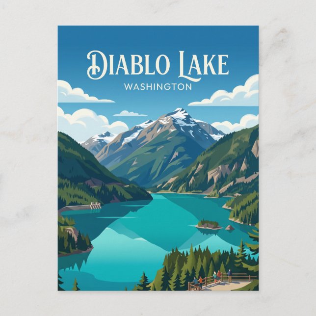 Postal Lago Diablo EE. UU. (Anverso)