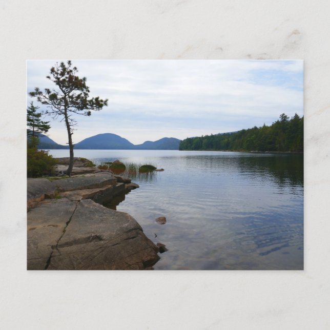 Postal Lago Eagle en el Parque Nacional Acadia (Anverso)