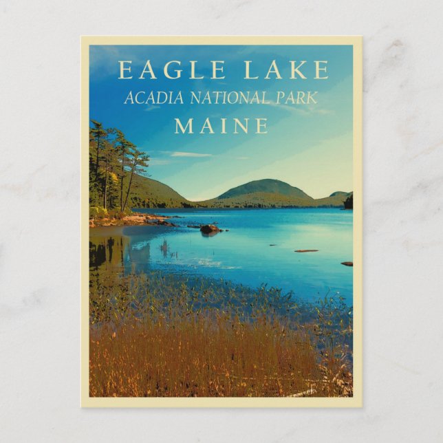 Postal Lago Eagle, Maine (Anverso)
