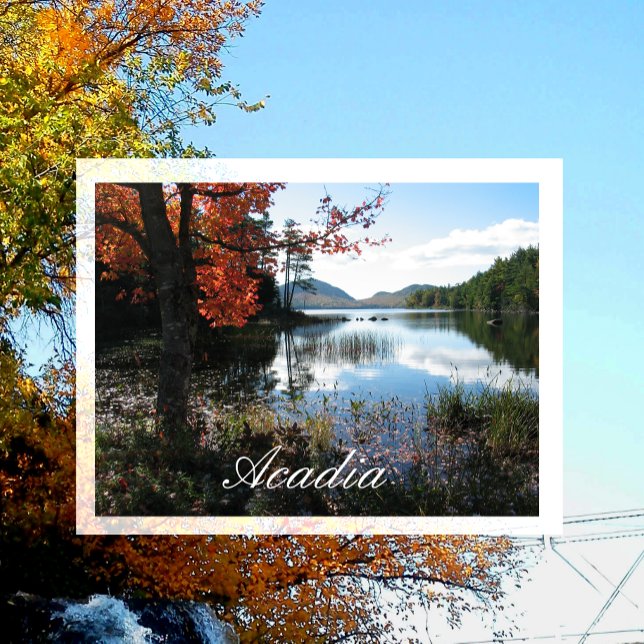 Postal Lago Eagle, Parque Nacional Acadia, Maine (Subido por el creador)